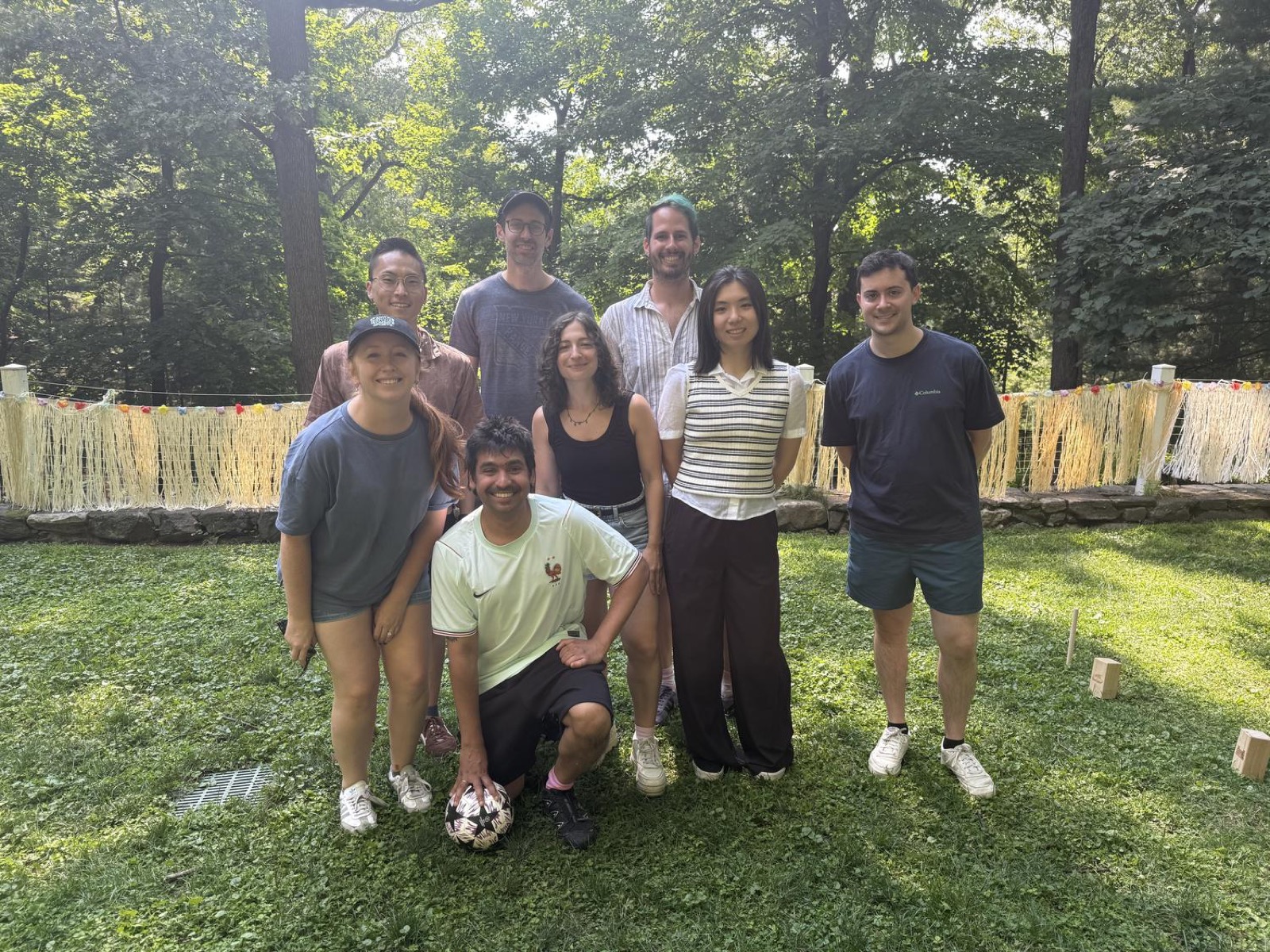 The lab together at the summer barbecue